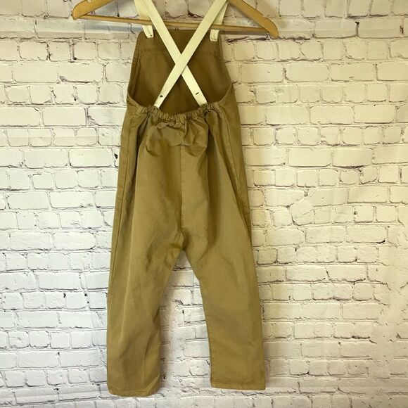 The Simple Folk Boys Girls Unisex 6-7 Years The Workman Overalls Camel Beige - Picture 7 of 16